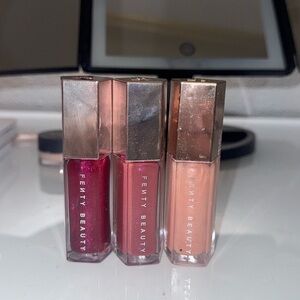 Fenty Beauty Gloss Set in Fushia Flex, Riri, Sweet Mouth